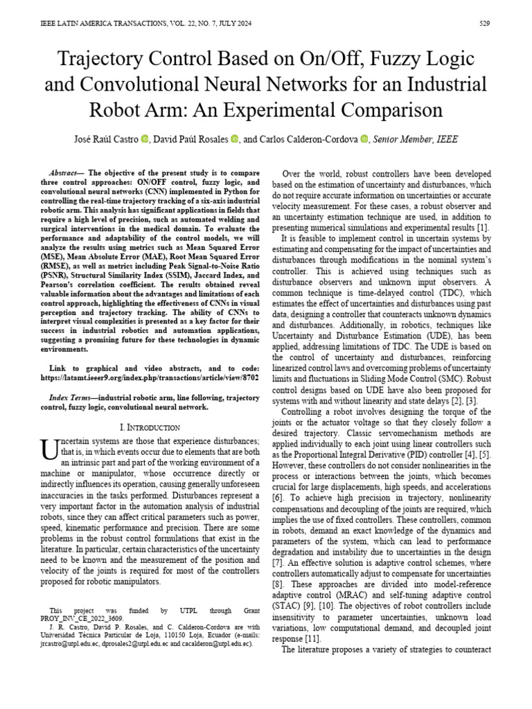 Trajectory Control for Industrial Robots | PDF | Control Theory | Fuzzy ...