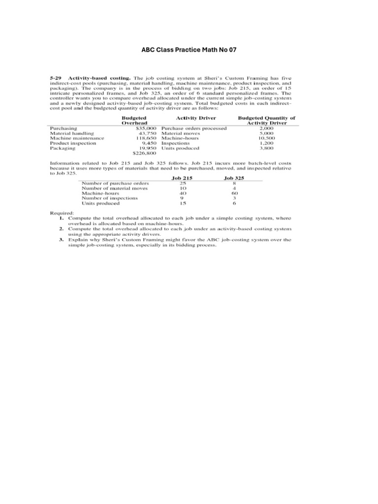 ABC Class Practice Math 07 Question and Solutions | PDF