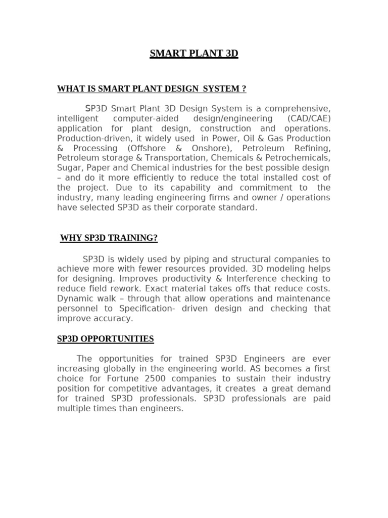 SP3D Syllabus | PDF | Engineering | Pipe (Fluid Conveyance)