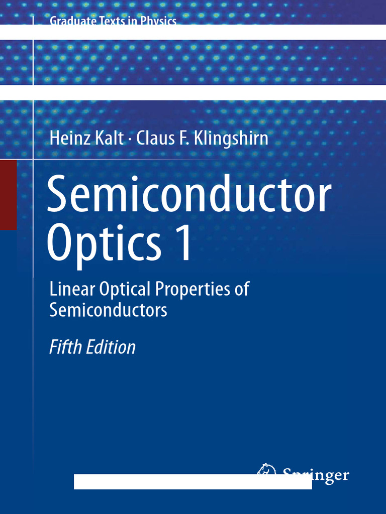Linear Optical Properties of Semiconductors | PDF | Photonics | Light