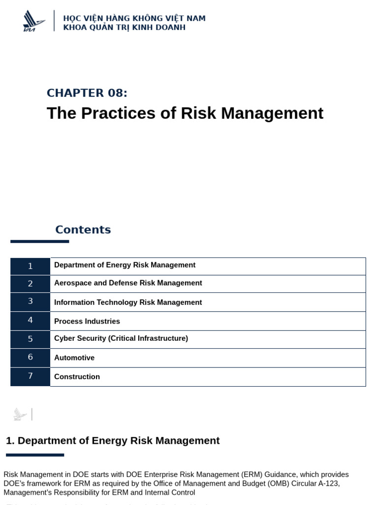 Chương 8.the Practices of Risk | PDF | Risk Management | Risk