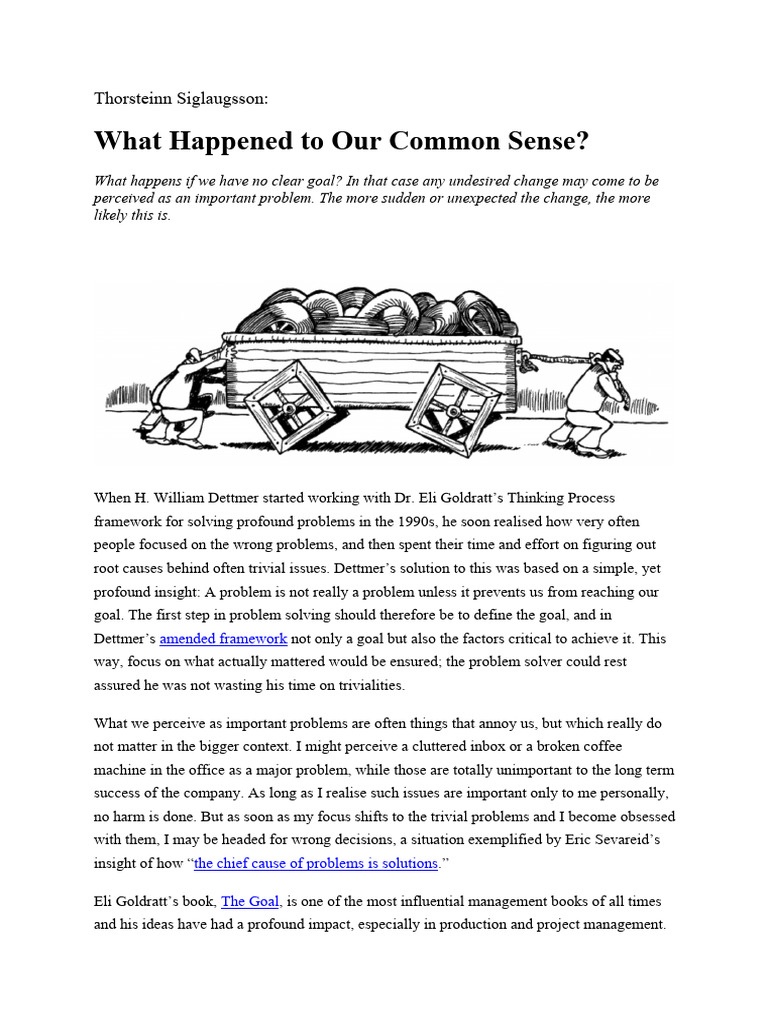 The Importance of Defining Goals | PDF | Common Sense | Thought