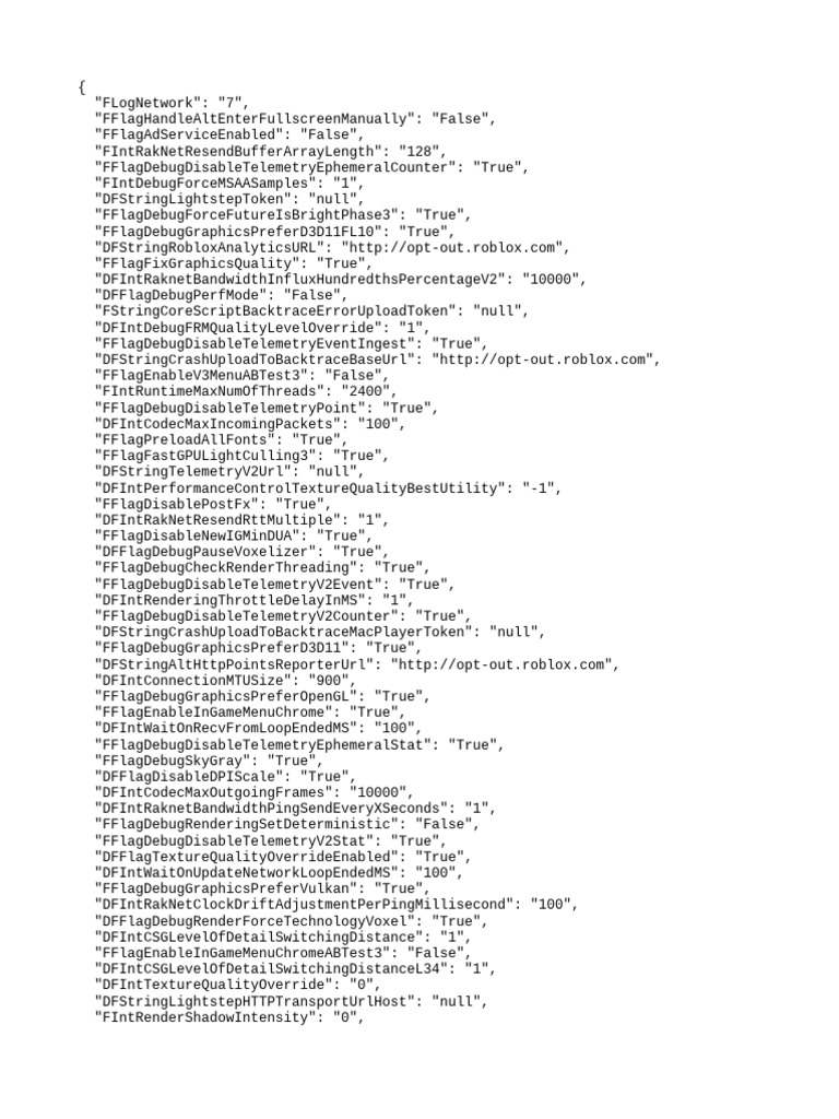 Roblox Network Optimization Flags | PDF | Statistical Inference ...