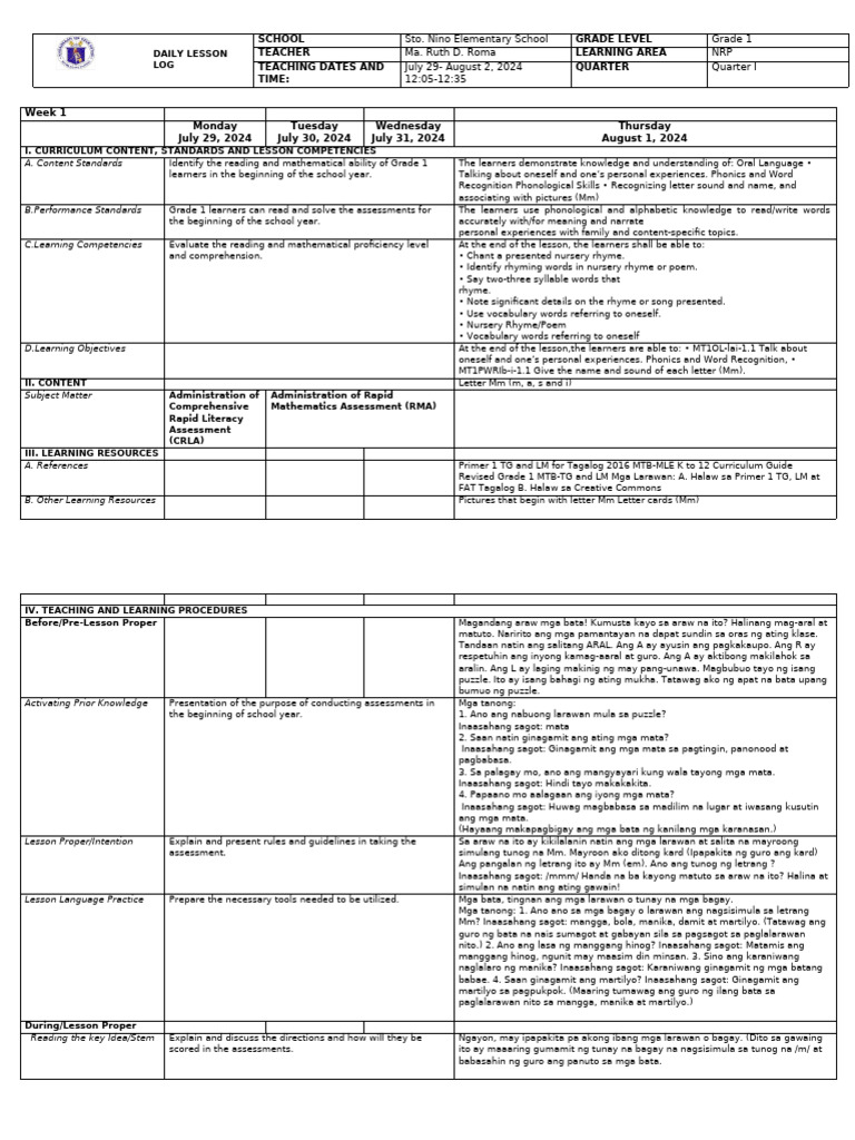 NRP Template | PDF