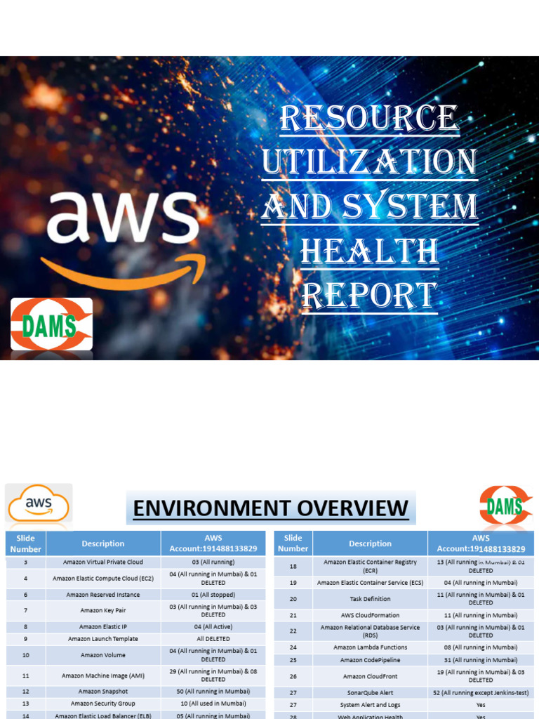 AWS Resource Utilization Report | PDF | Software | Centralized Computing