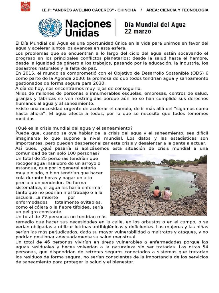 Crisis del Agua y Saneamiento Global | PDF | Agua | Lavar