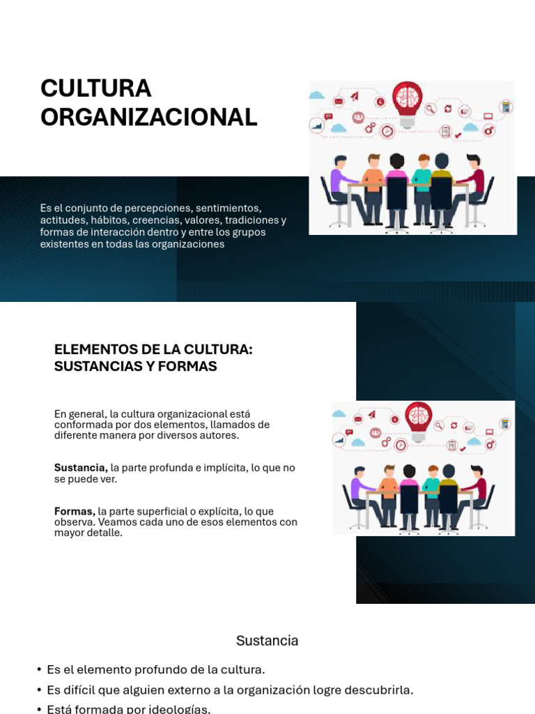 Elementos y Cambio en Cultura Organizacional | PDF | Cultura ...