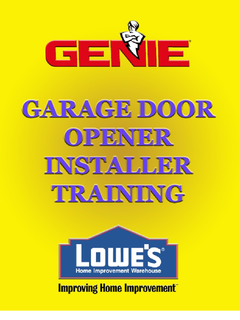 Genie Garage Door Opener Installation Troubleshooting Guide PDF