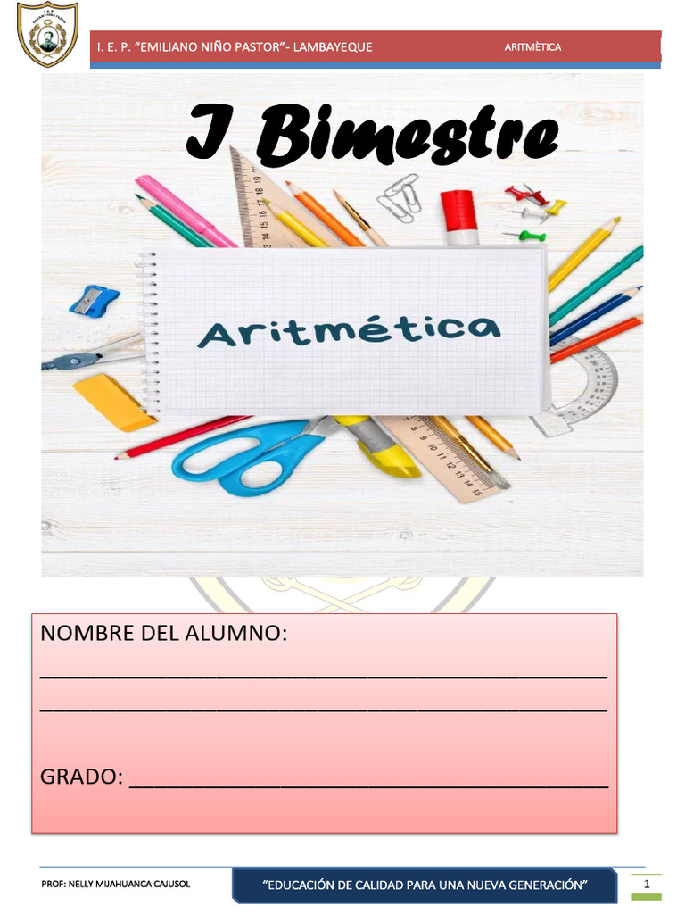 Ejercicios de Aritmética para Primaria | PDF | Sustracción | Aritmética