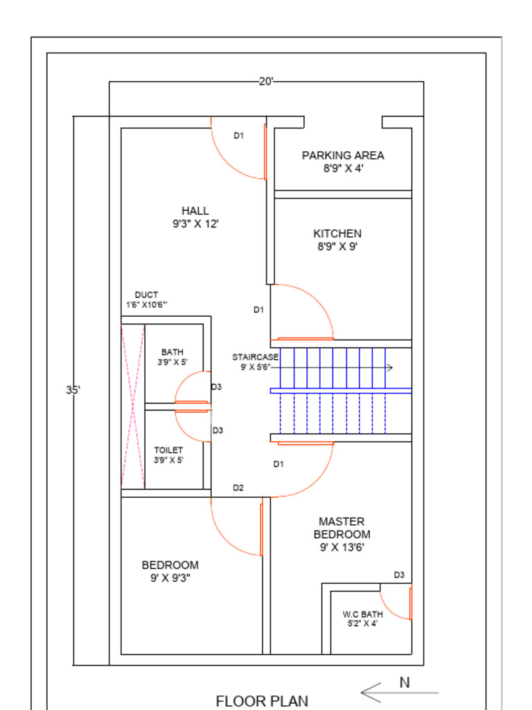 20x35 Double Floor House Plan | PDF
