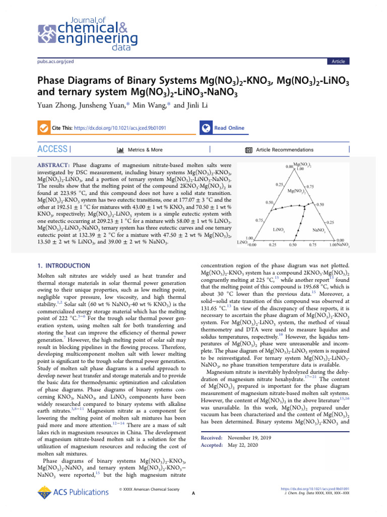 10 1021@acs Jced 9b01091 | PDF | Differential Scanning Calorimetry ...