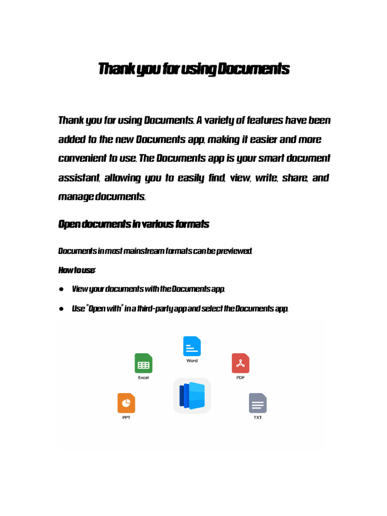 Features of the Documents App Explained | PDF