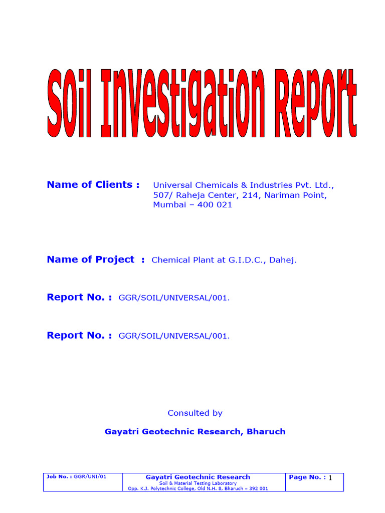 Soil Report Master | PDF | Natural Materials | Soil