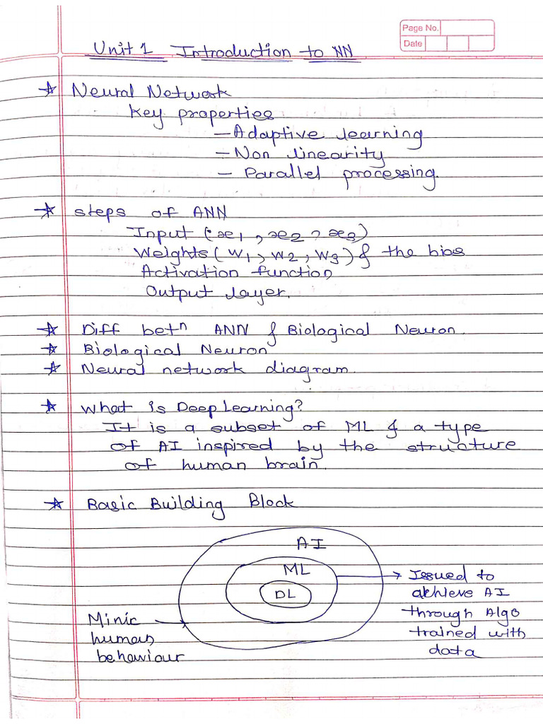 DL Unit 1 | PDF