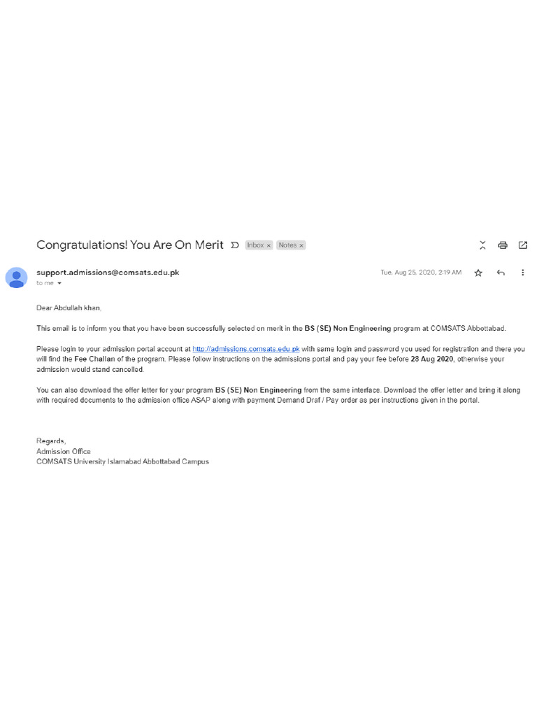Add Mission Letter | PDF