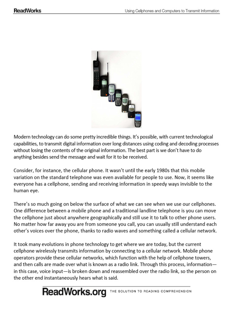 1350 Using Cellphones and Computers To Transmit Information | PDF ...