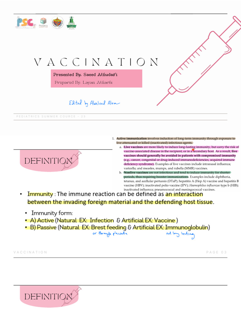 Pediatric Vaccination Guidelines 2023 | PDF | Vaccines | Vaccination