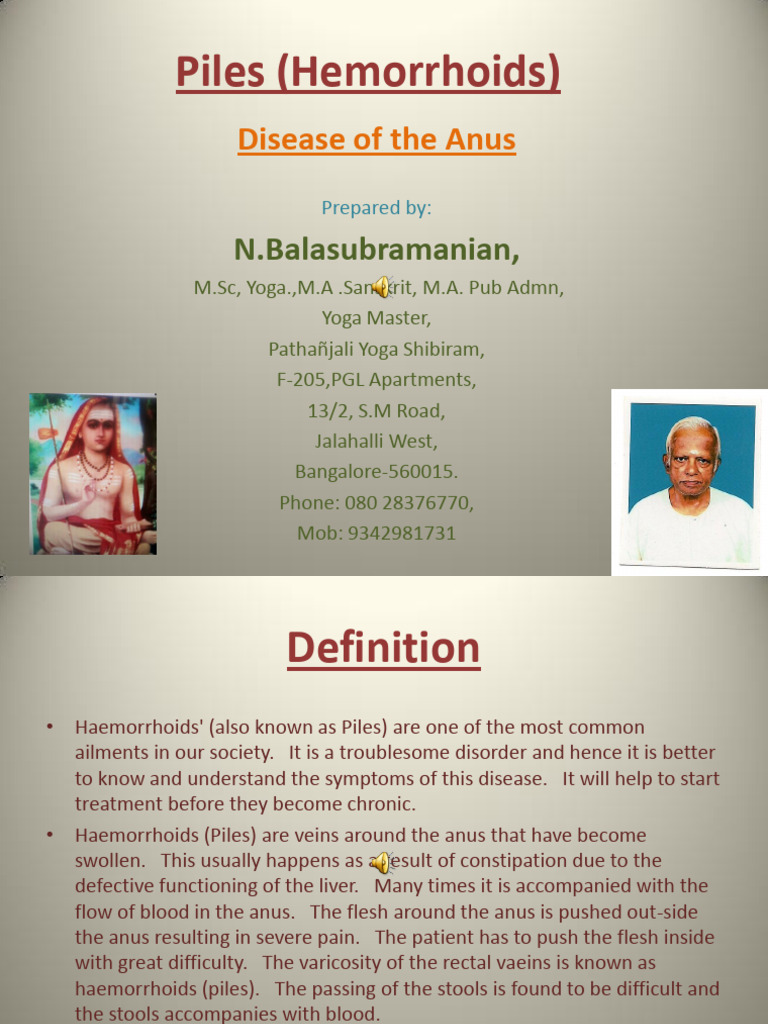 Understanding Piles: Symptoms & Treatment | PDF | Hemorrhoid | Diseases ...