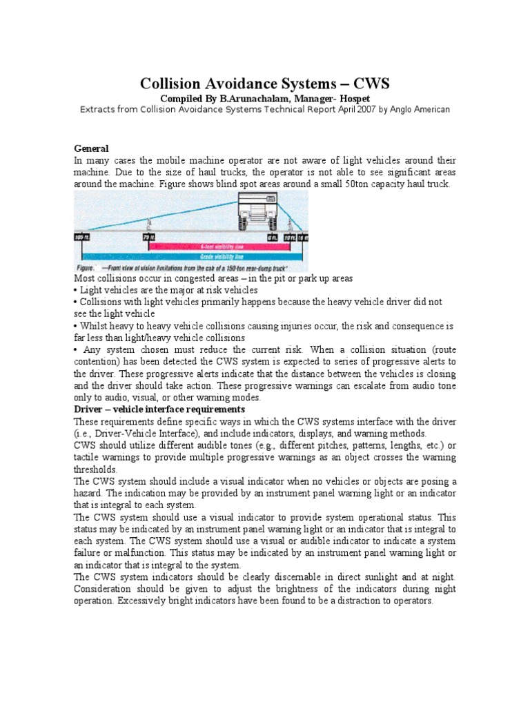 Collision Avoidance Systems | PDF | Radar | Radio Frequency Identification