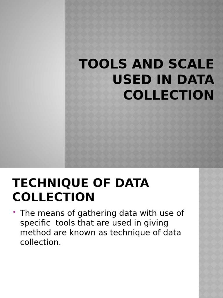 Data Collection Techniques and Tools | PDF | Interview | Validity ...