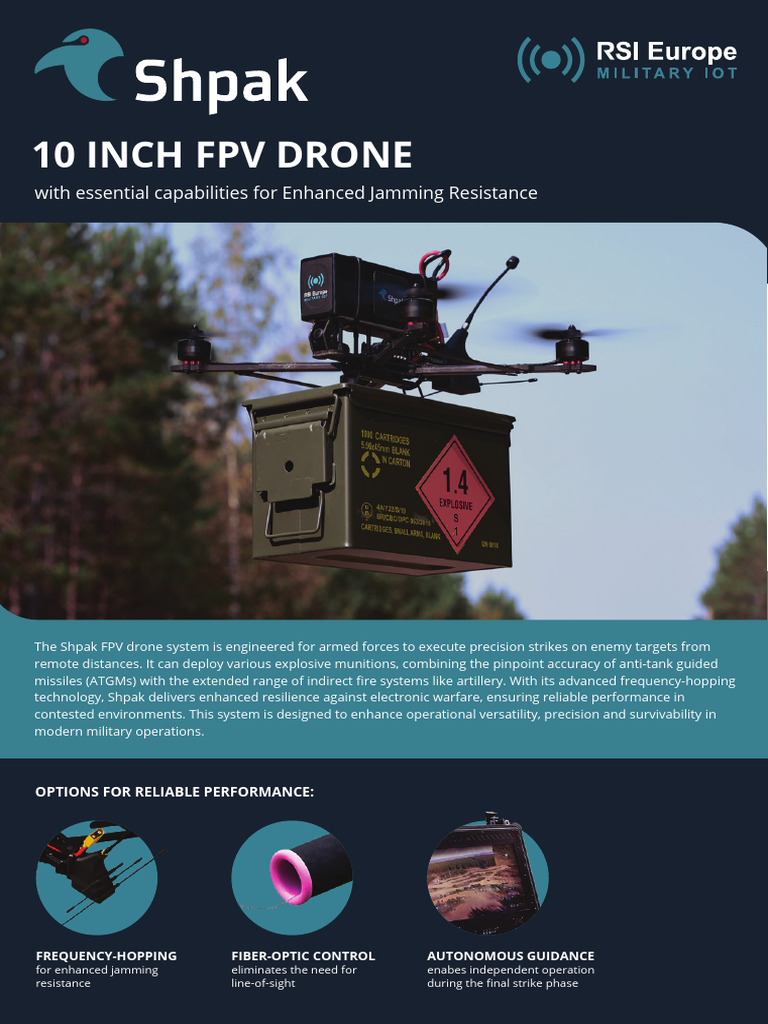 Shpak FPV Drone: Enhanced Jamming Resistance | PDF | Unmanned Aerial ...