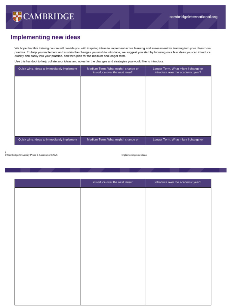 05 ALAP Day1 Implementing New Ideas | PDF