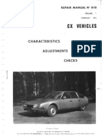 Citroen CX Manual Series 1 Volume1