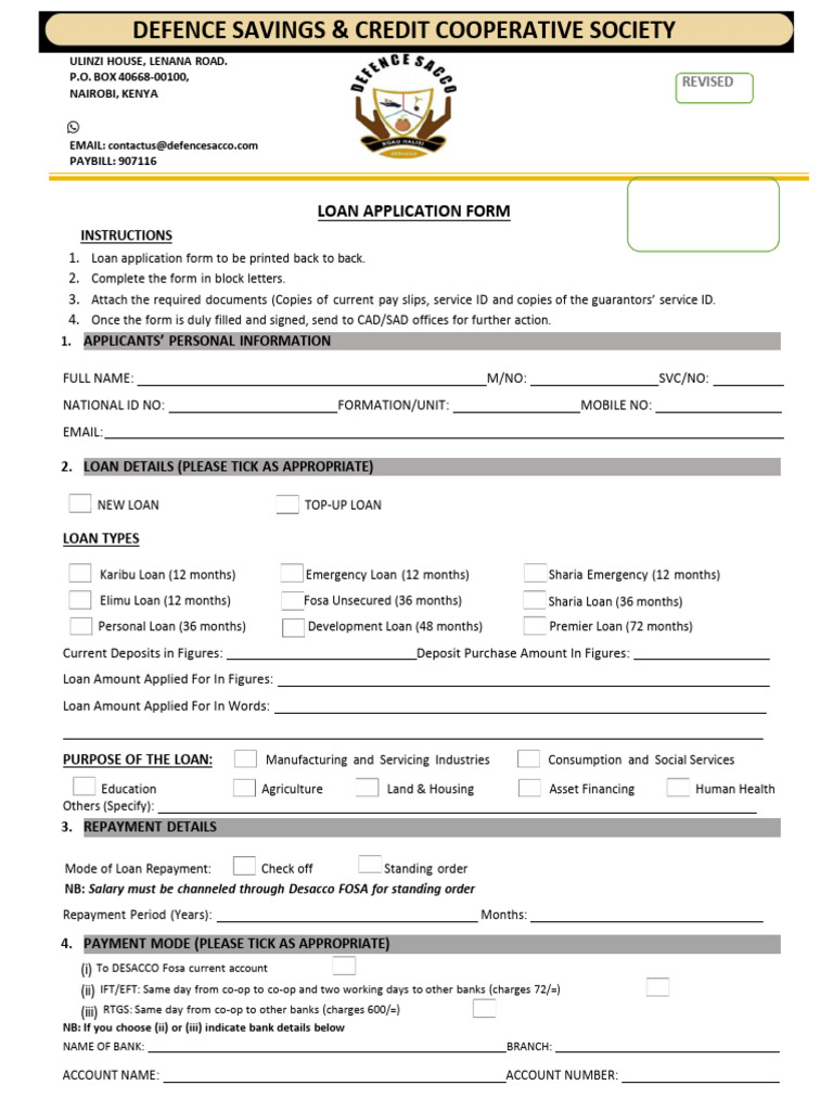 Loan Application Form | PDF | Loans | Unsecured Debt