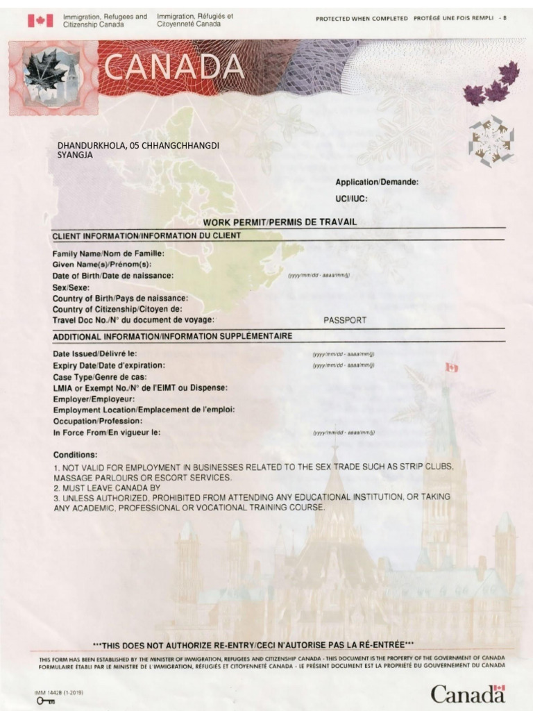 Work Permit - Suman Rana | PDF