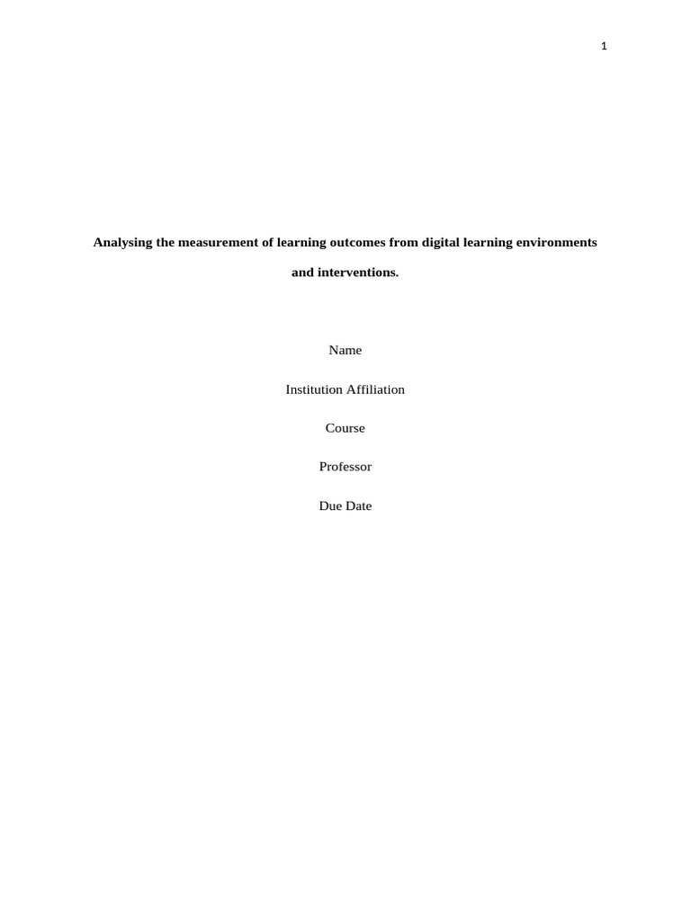 Measuring Learning Outcomes in Digital Education | PDF | Constructivism ...