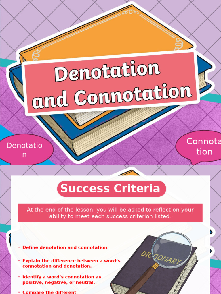 Denotation and Connotation Lesson 4 | PDF | Connotation | Semantics