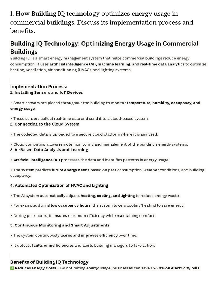 Optimize Energy Use with Building IQ Tech | PDF | Predictive Analytics ...