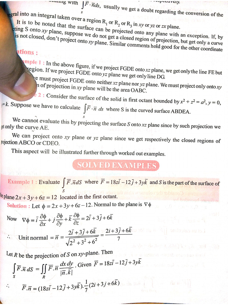 Surface and Volume Integral | PDF