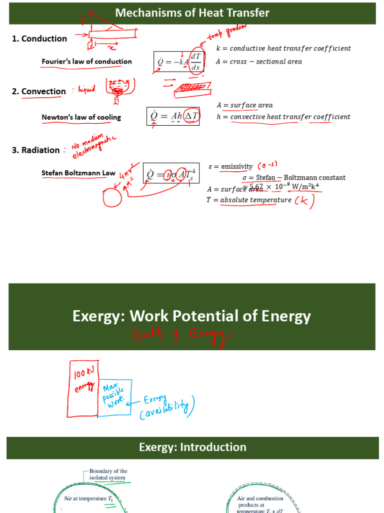 Heat Transfer and Exergy Analysis | PDF | Exergy | Thermal Conduction