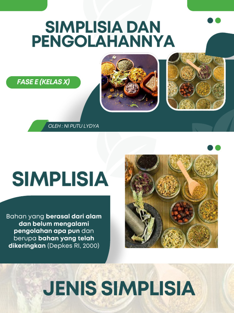 Pengolahan Simplisia Nabati dan Hewani | PDF