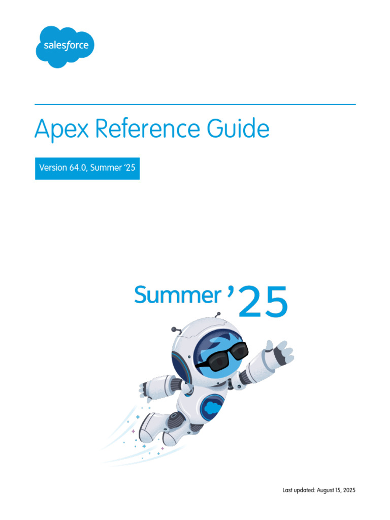 Salesforce Apex Reference Guide | PDF
