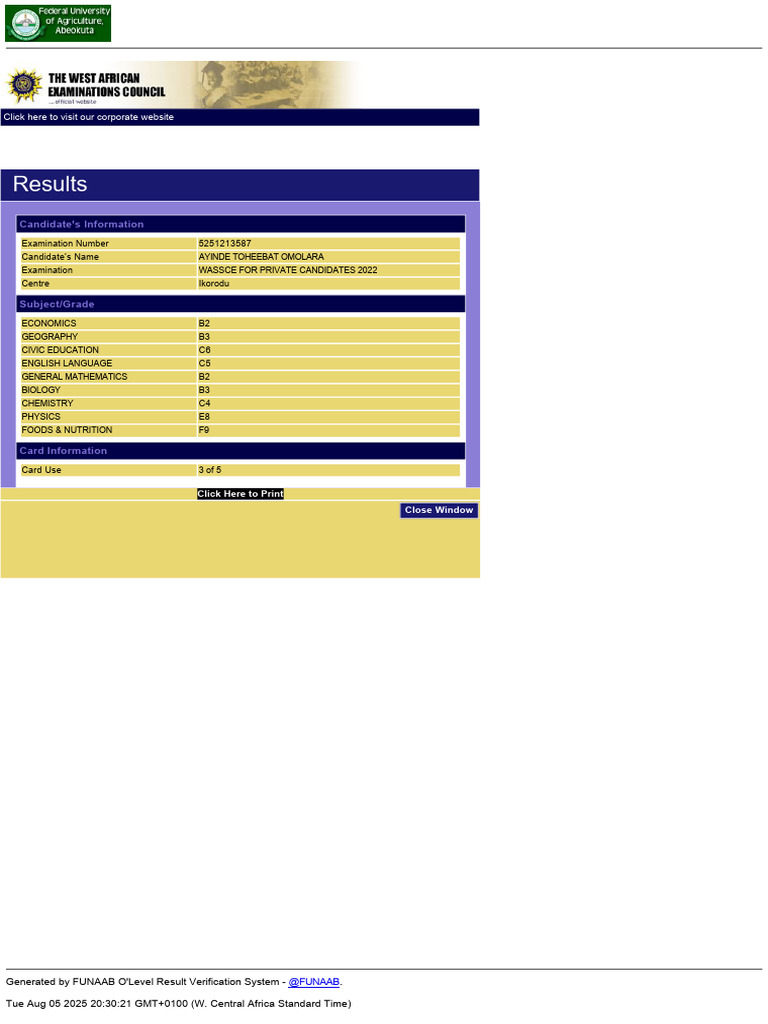 Waec 2022 Novdec | PDF