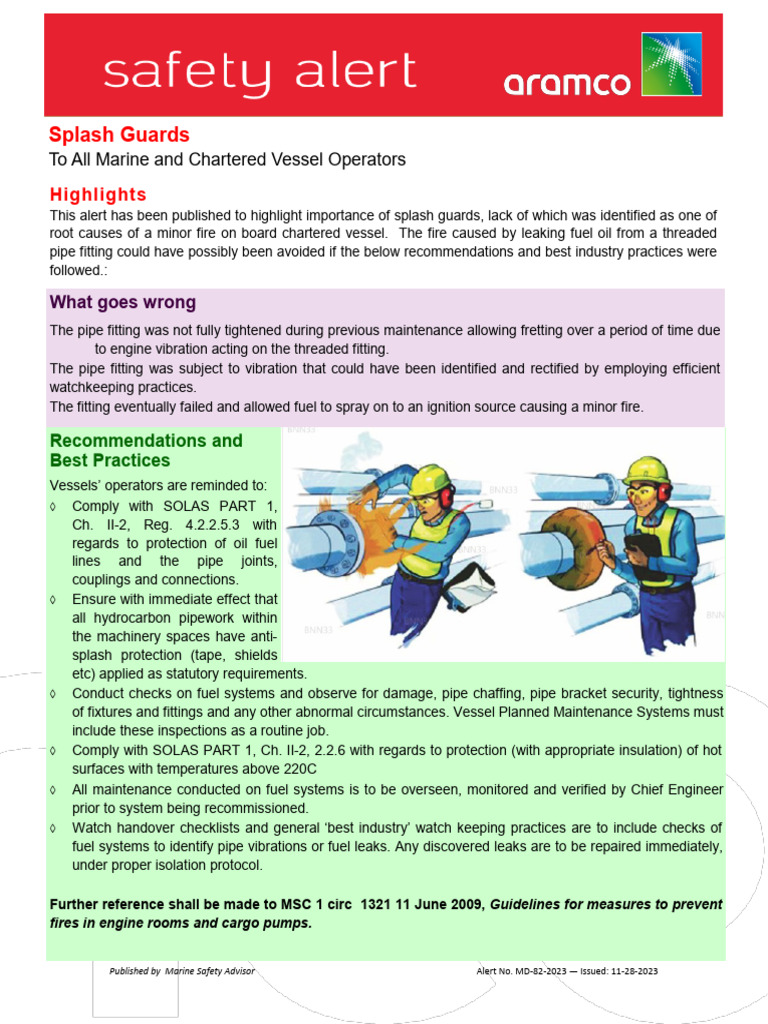 Marine Safety Alert: Splash Guards Importance | PDF