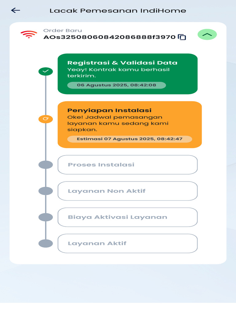 Tracking Order Indihome | PDF