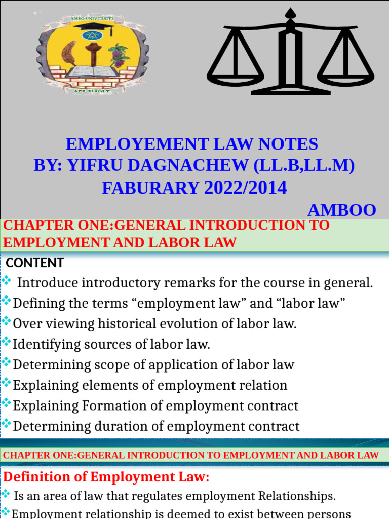 Employment and Labor Law Overview | PDF | Employment | Labour Law