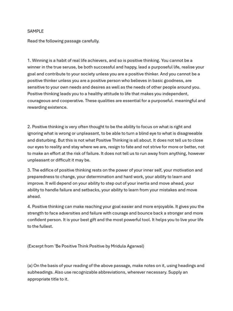 The Power of Positive Thinking | PDF