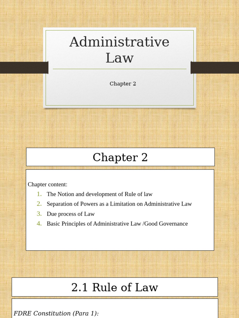 Rule of Law in Administrative Law | PDF | Rule Of Law | Separation Of ...