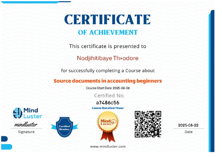 Mindluster Certificate | PDF