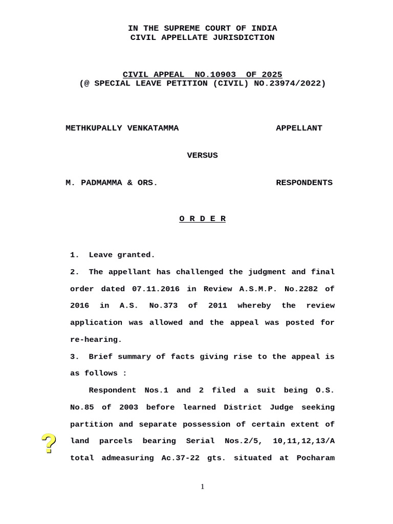 Supreme Court Civil Appeal on Land Partition | PDF | Appeal | Lawsuit