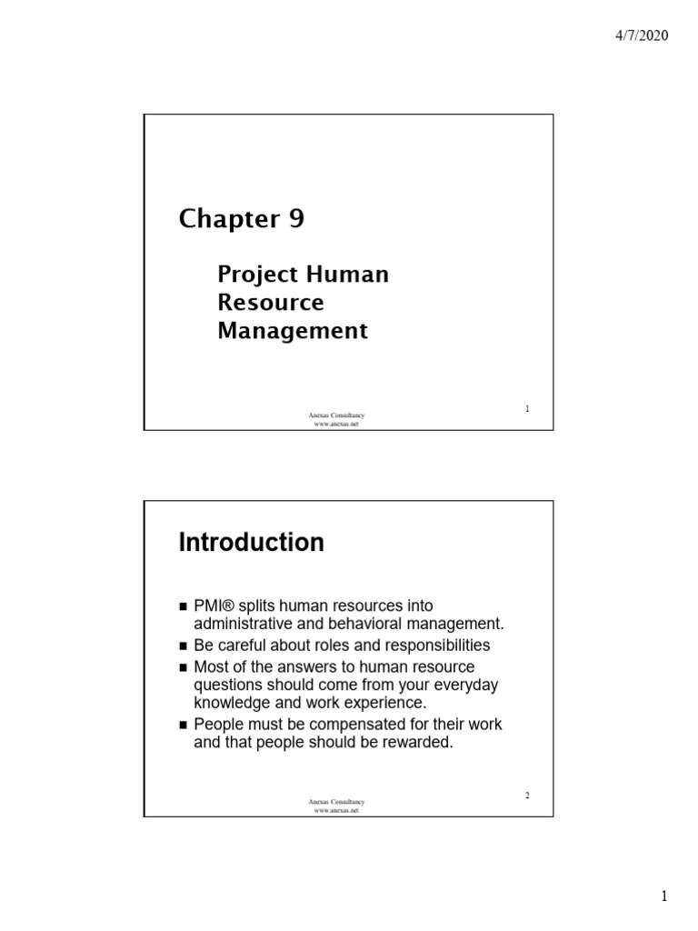 Project Human Resource Management Guide | PDF | Motivational | Motivation