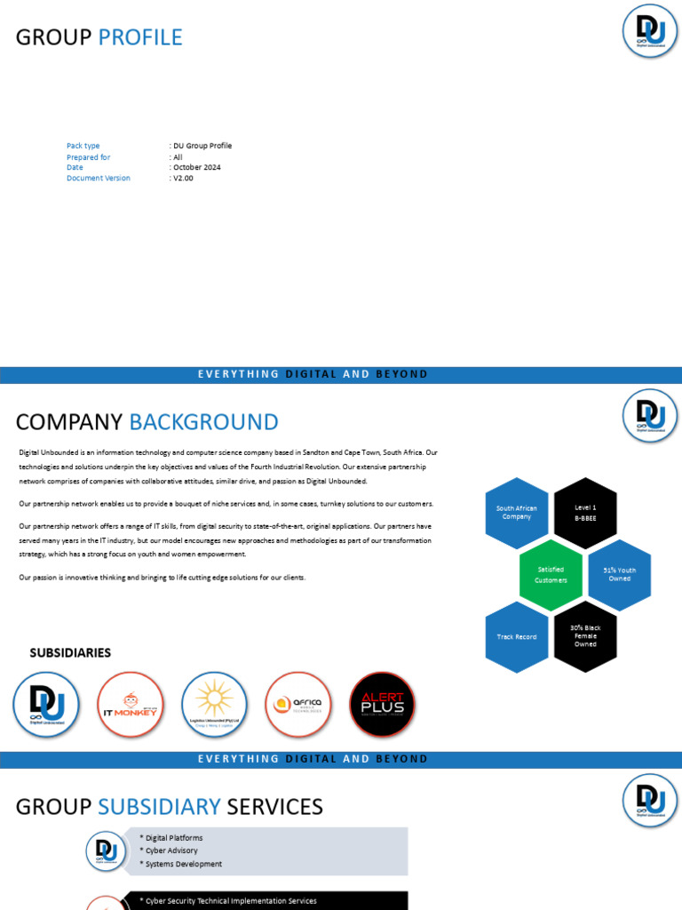 Digital Unbounded Group Profile 2024 | PDF | Computer Security | Security