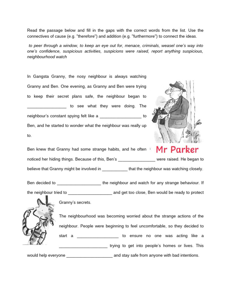 Neighborhood Watch Activity Worksheet | PDF