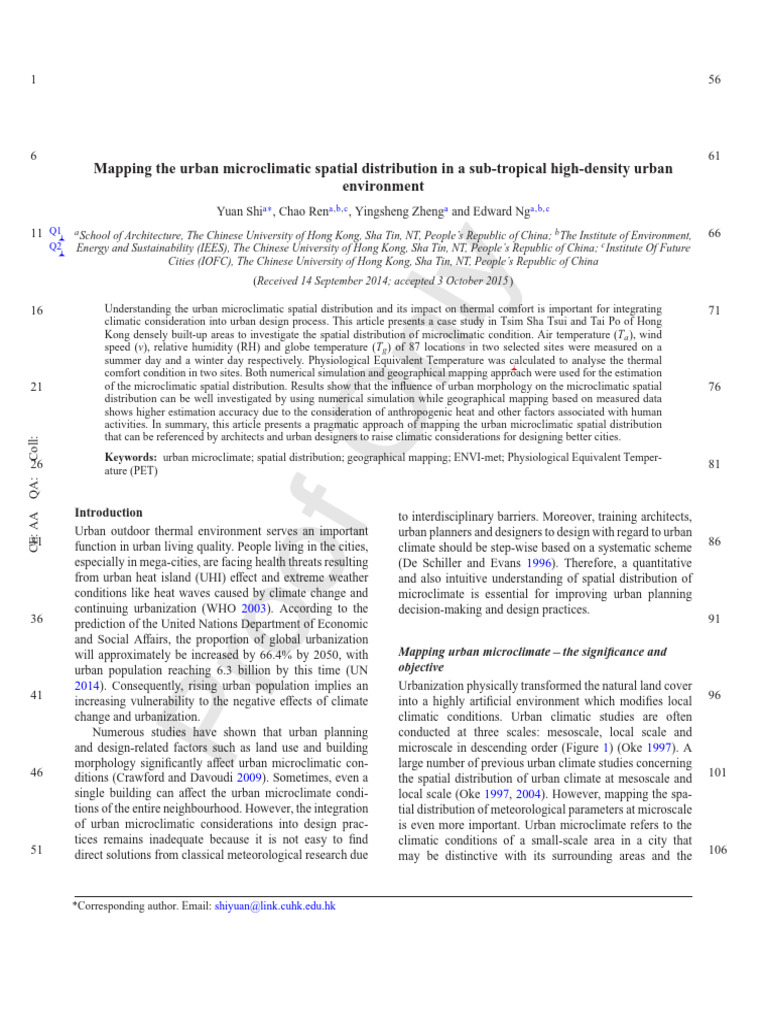 Urban Microclimate Mapping in Hong Kong | PDF | Climate | Meteorology