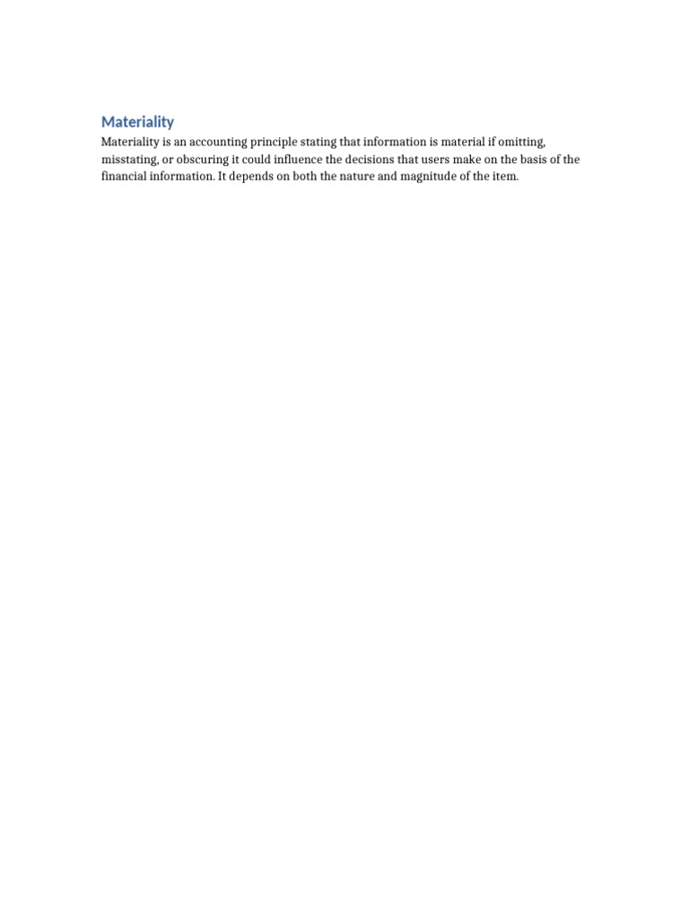 Materiality | PDF