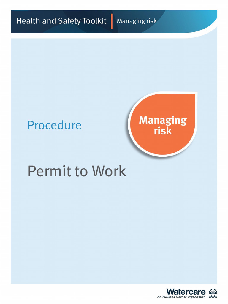 Permit to Work Process Overview | PDF | Workplace | Working Conditions